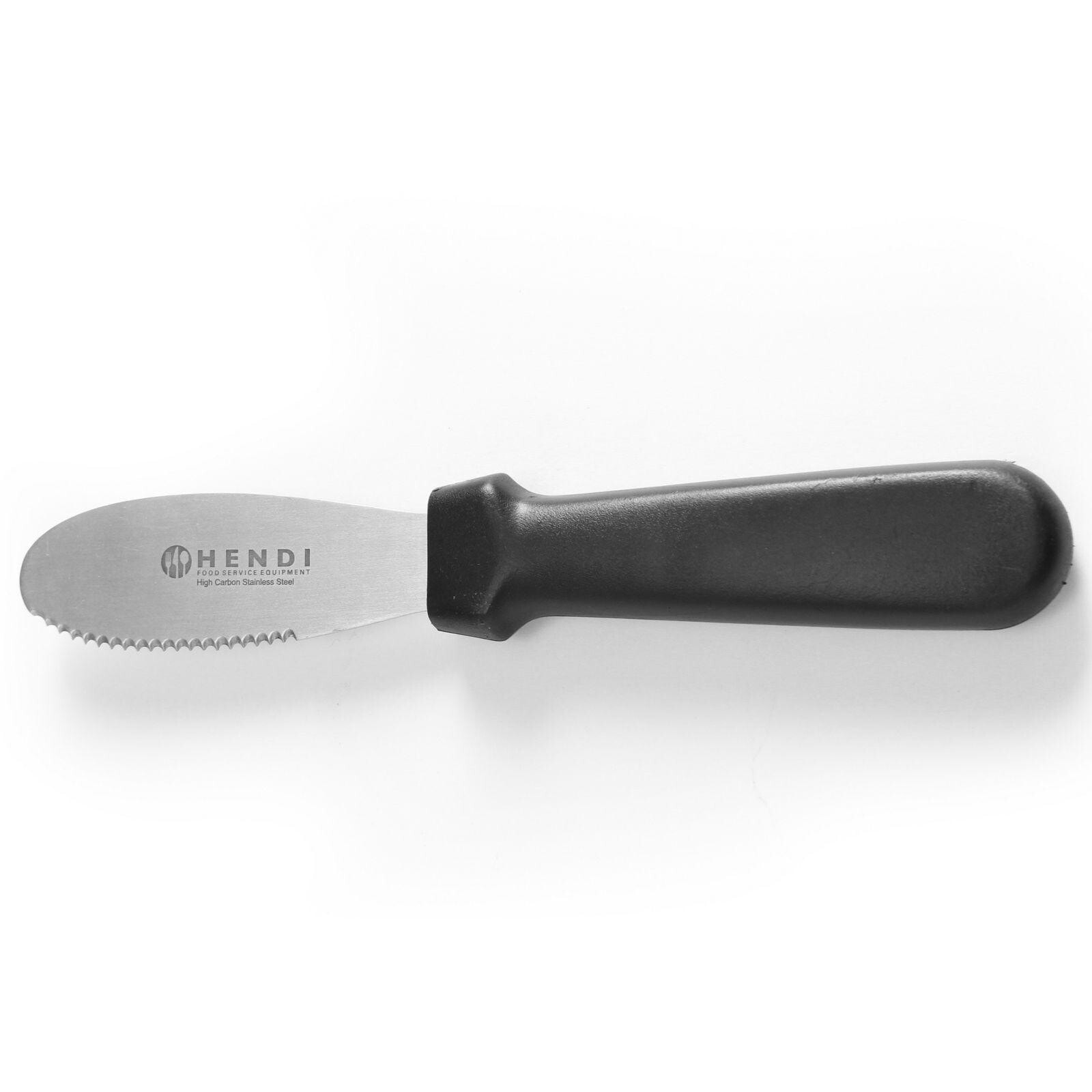 Stainless steel serrated grease knife - Hendi 855768