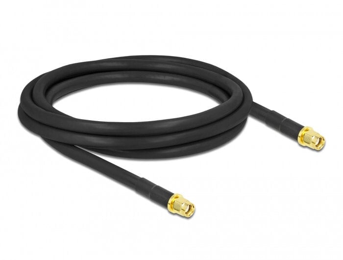 DeLOCK 90454 коаксиальный кабель 2 m RP-SMA Черный
