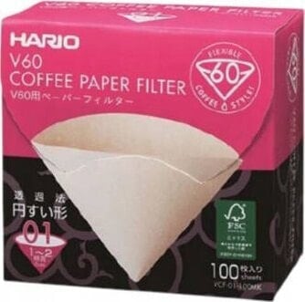 Hario Hario - Filtry papierowe Misarashi brązowe - V60-01 - 100 Sztuk