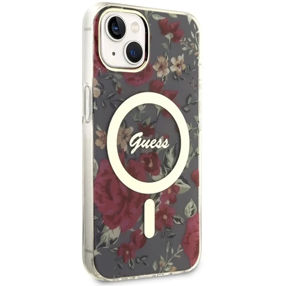 GUESS Guhmp14Mhcfwsa iPhone 14 Plus15 Plus 6.7 Zielonykhaki Flower phone case