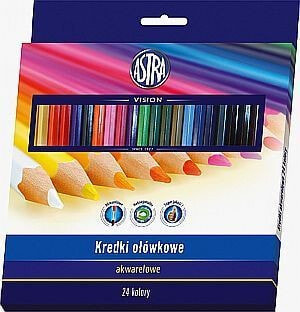Astra Kredki ołówkowe akwarelowe 24 kolory