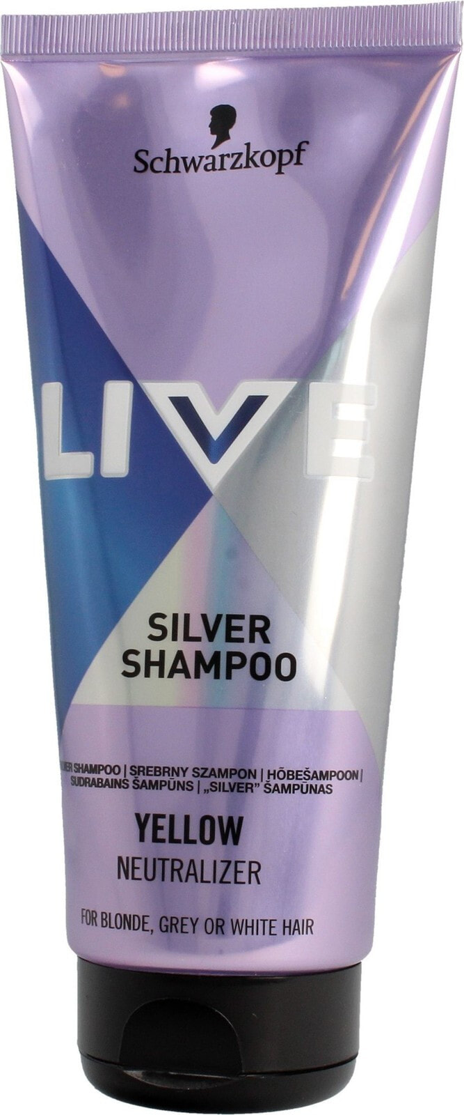Schwarzkopf Live Silver Shampoo Оттеночный серебристый шампунь для светлых, осветленных и седых волос 200 мл