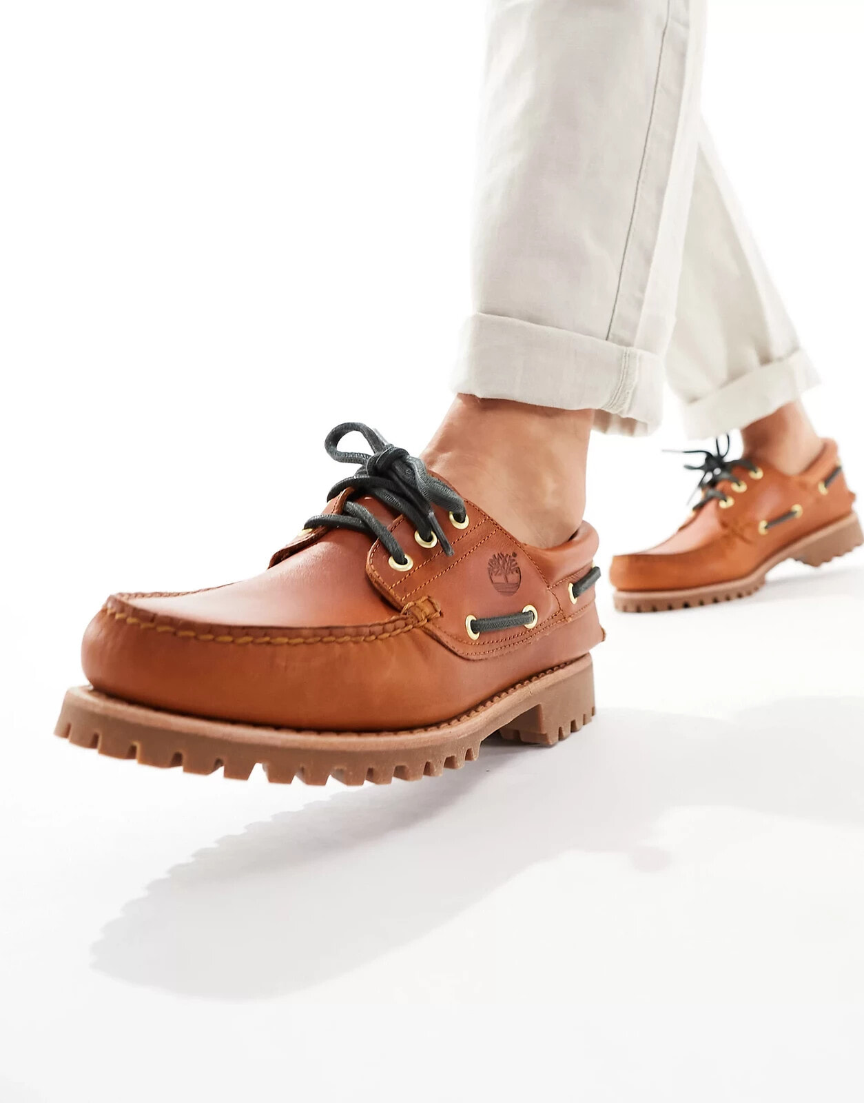 Timberland Authentics – Klassische Bootsschuhe mit 3 Ösen in Burgunderrot