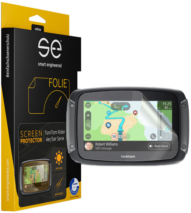 smart.engineered SE-DCP-2-0102-0009-1-M - Screen protector - TomTom - Rider 4er/5er - Transparent - Matte screen protector - Thermoplastic polyurethane (TPU)