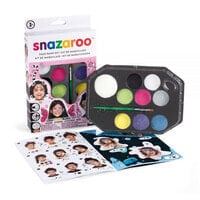 Colart Snazaroo 1172007 - Black - Blue - Green - Lilac - Pink - Silver - White - Yellow - Hard - 18 ml - Adult & children - Add a little water to a brush or sponge - dab on some paint and follow the easy guides included for... - Use under Adult Supervisio