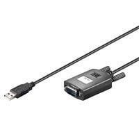 Goobay USB/RS232 converter USB A 9 pin SUB-D Черный 68875