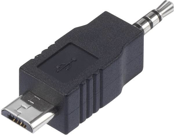Conrad 1152753 кабельный разъем/переходник Jack plug 2.5 mm USB 2.0 connector Micro B Черный