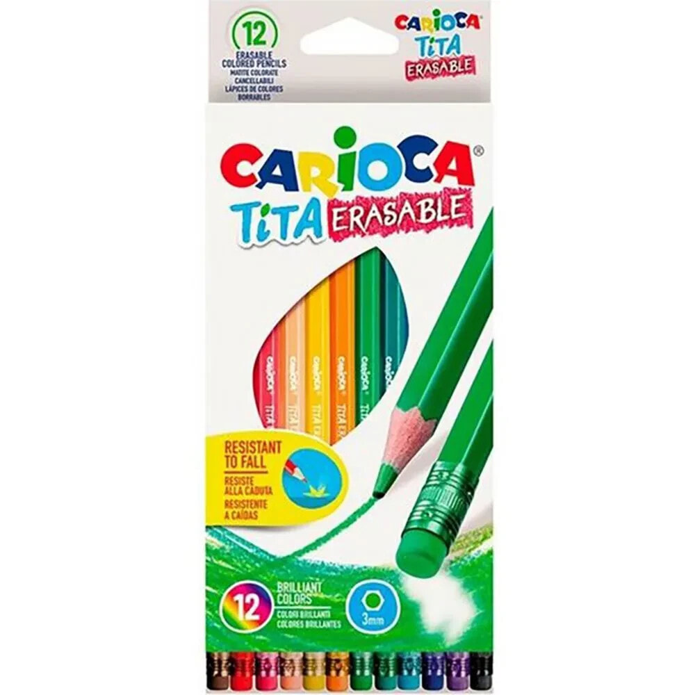 CARIOCA Box of 12 Tita Erasable Pencils