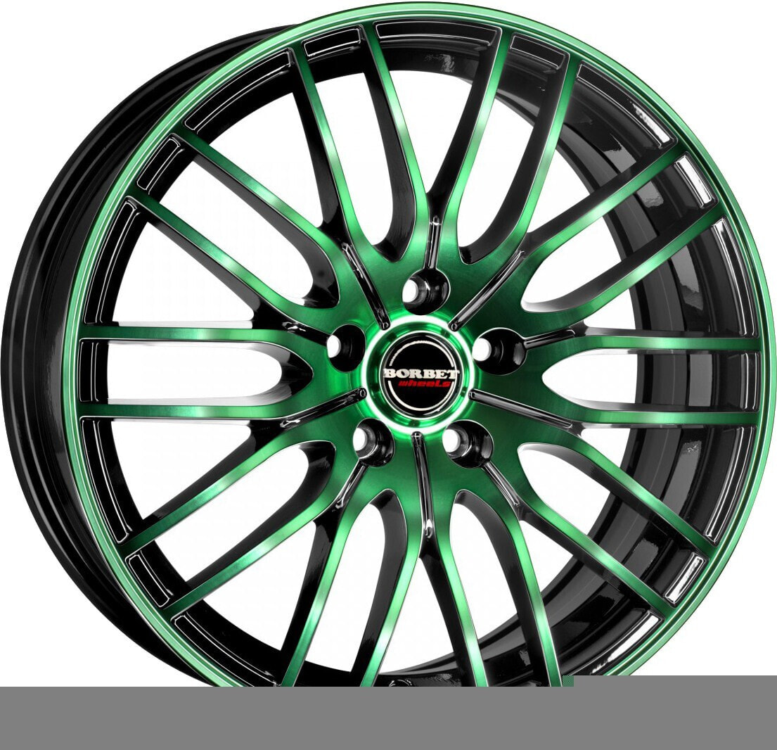 Колесный диск литой Borbet CW4 black green glossy 8x18 ET48 - LK5/112 ML72.5