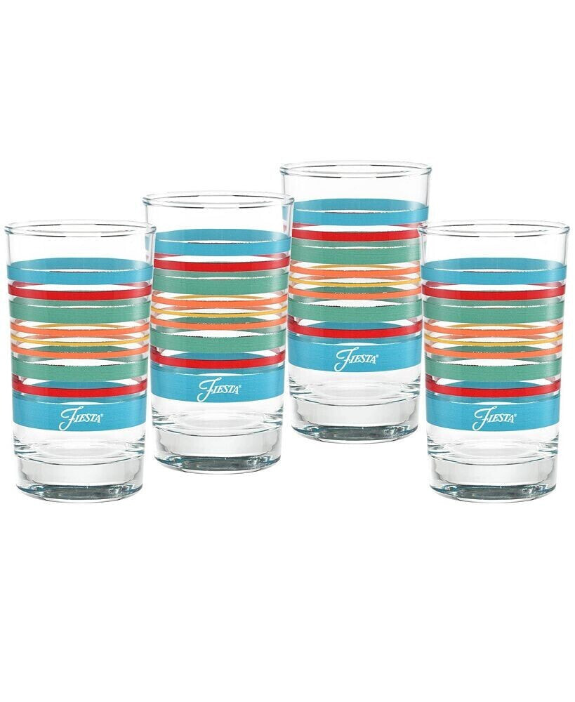 Fiesta rainbow Radiance Stripes 7-Ounce Juice Glass Set of 4