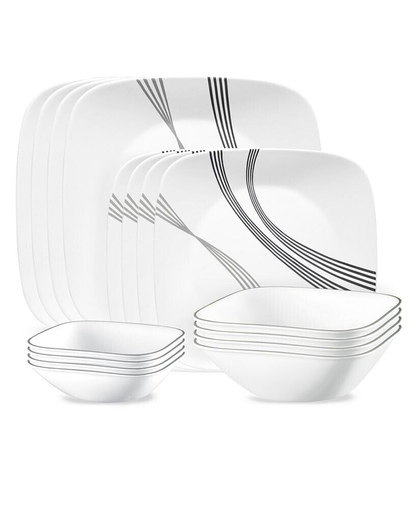 Corelle urban Arc 16 Piece Dinnerware Set, Service for 4