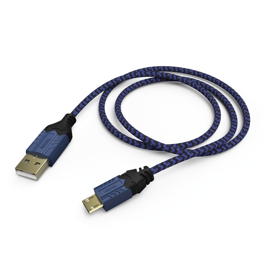 Hama High Quality USB кабель 2,5 m 2.0 USB A Micro-USB A Черный, Синий 00054473