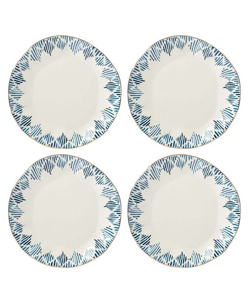 Lenox blue Bay Dinner Plate Set/4 Ikat