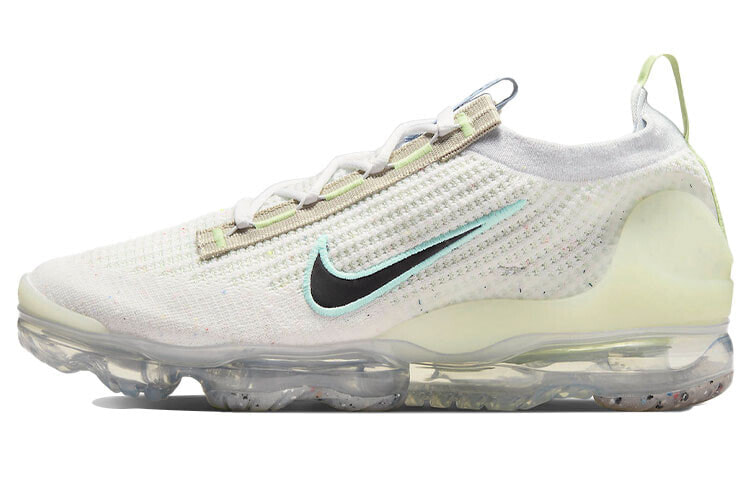 Nike Air VaporMax 2021 织物 可回收材料 气垫 竞速运动 低帮 跑步鞋 男款 白黄 / Кроссовки Nike Air VaporMax 2021 DQ7633-100