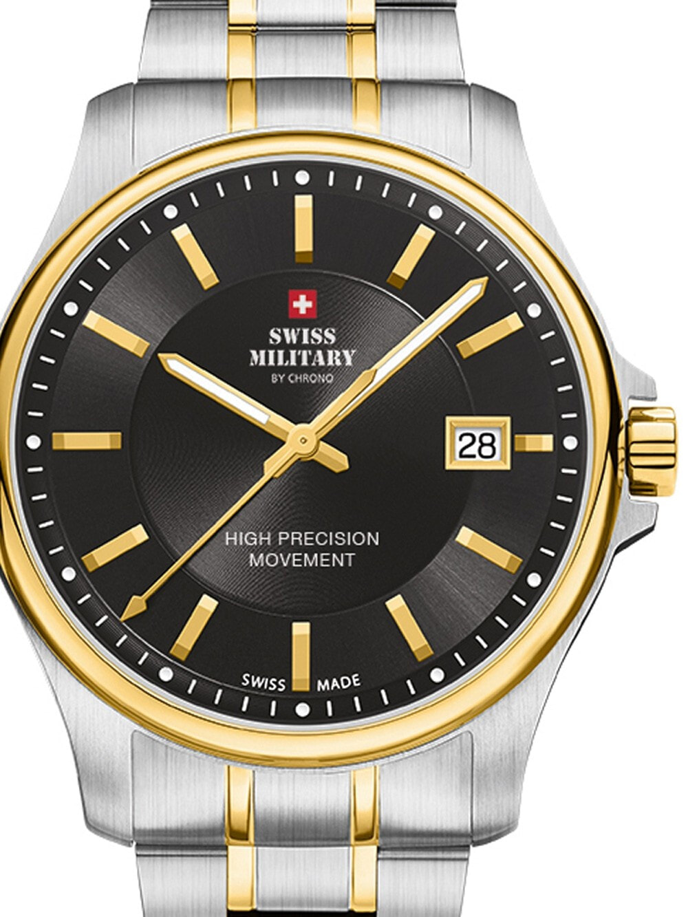 Мужские наручные часы с серебряным браслетом Swiss Military SM30200.04 Mens 39mm 5ATM