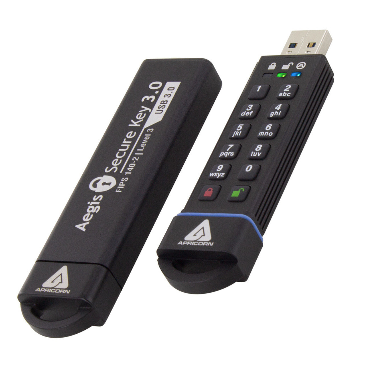 Apricorn Aegis Secure Key 3.0 USB флеш накопитель 480 GB USB тип-A 3.2 Gen 1 (3.1 Gen 1) Черный ASK3-480GB