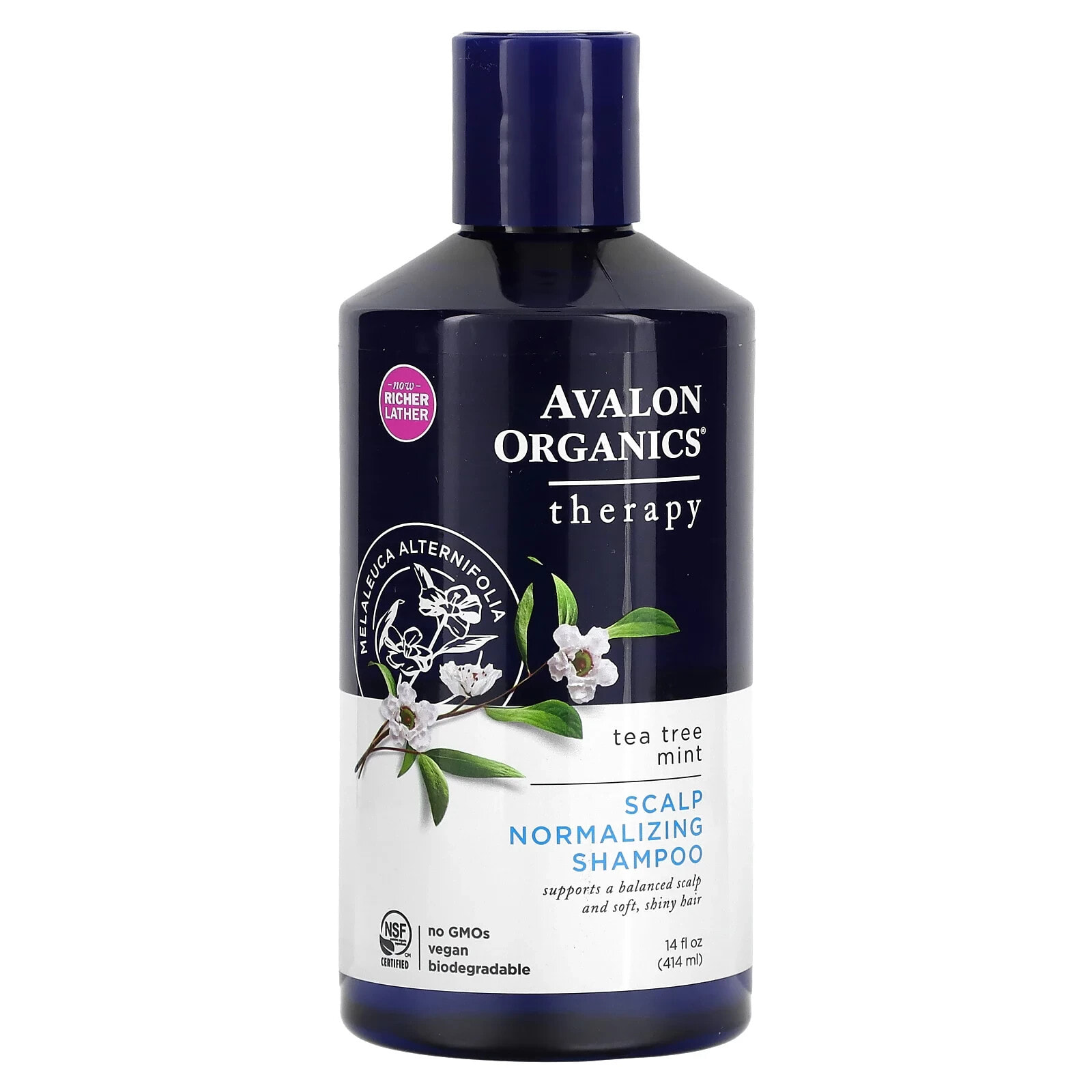 Avalon Organics Therapy Scalp Normalizing Shampoo Нормализующий шампунь для кожи головы с экстрактом чайного дерева 414 г