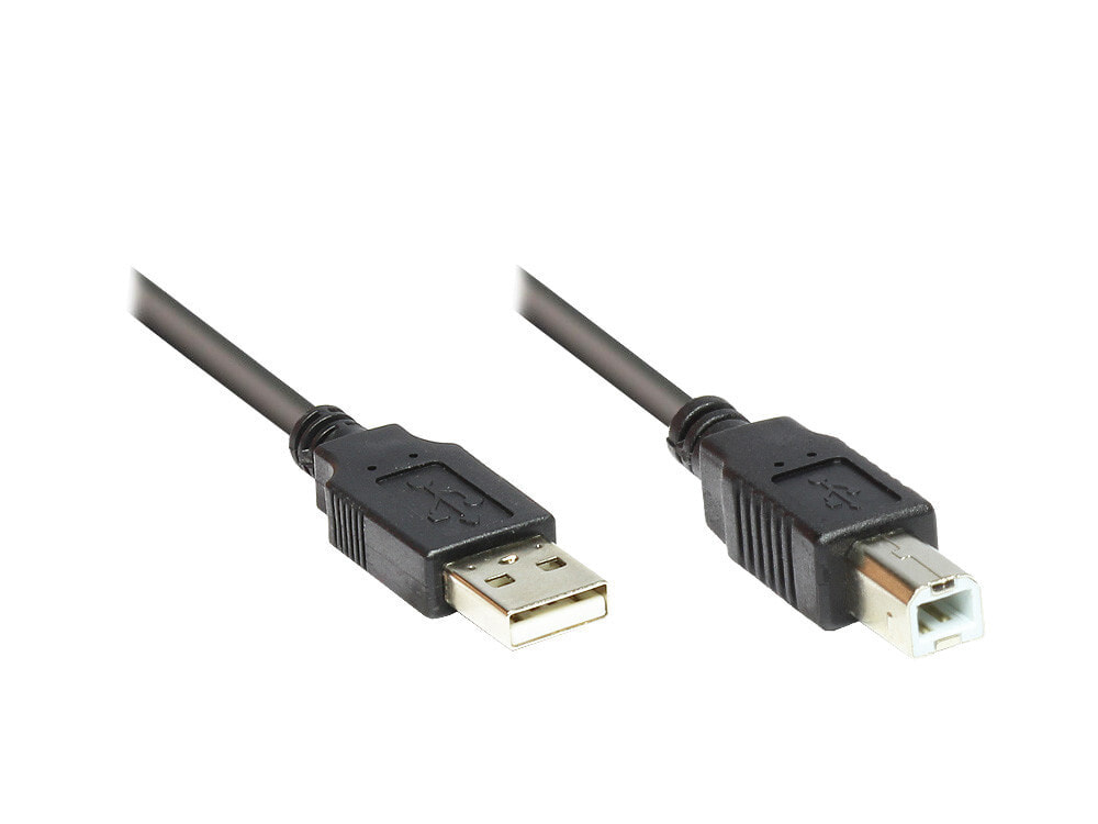 Alcasa USB 2.0 A/B 1m USB кабель USB A USB B Черный 2510-1OFS