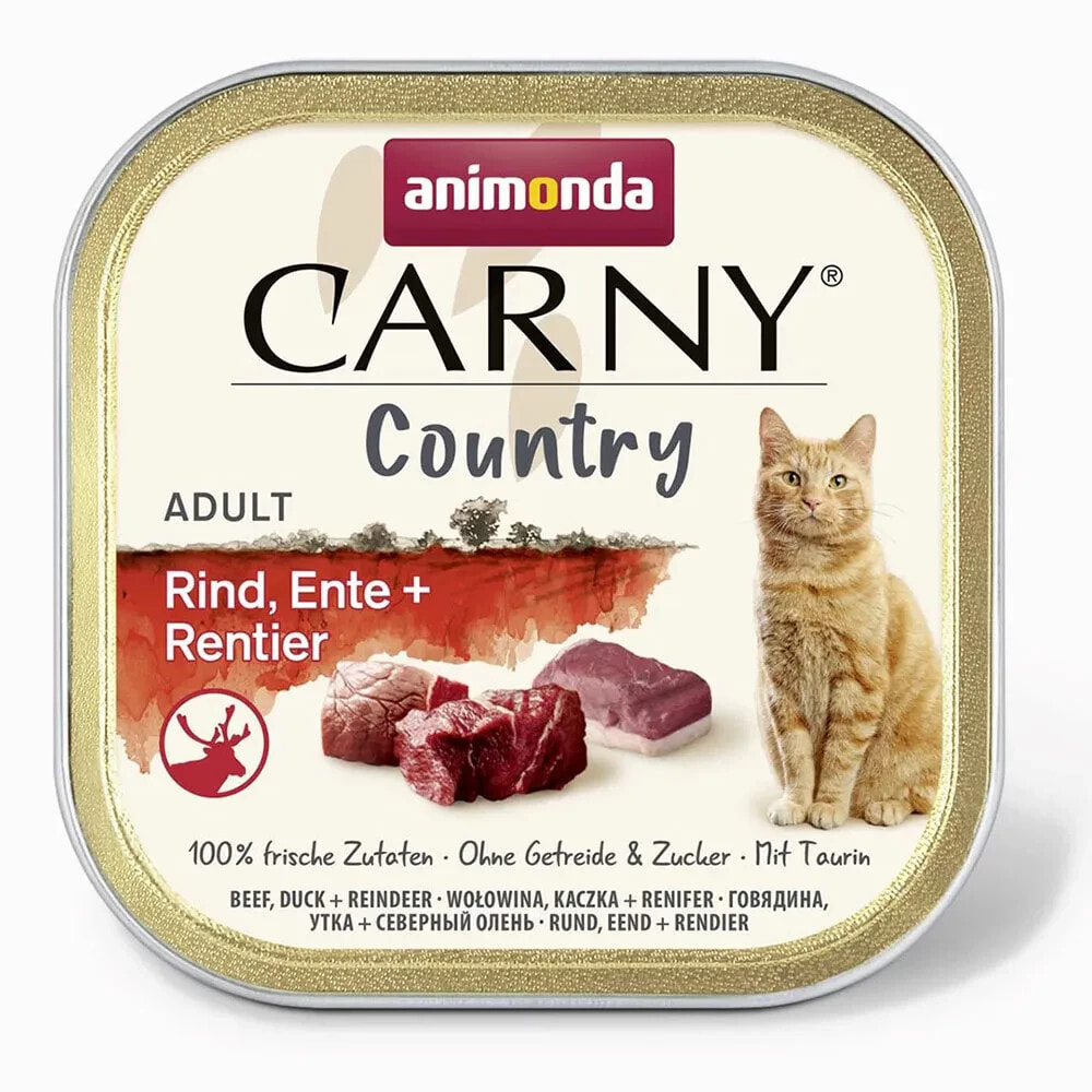 ANIMONDA Carny country beef duck + reindeer wet cat food 100g