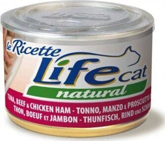 Life Pet Care LIFE CAT pusz.150g TUNA + BEEF + HAM LA RICETTE /24