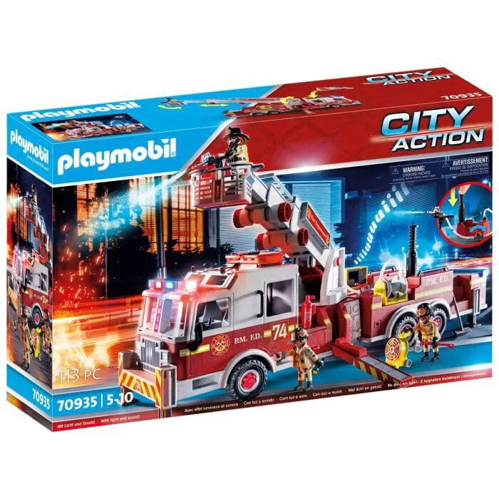 PLAYMOBIL 70935 Feuerwehrauto mit Leiter