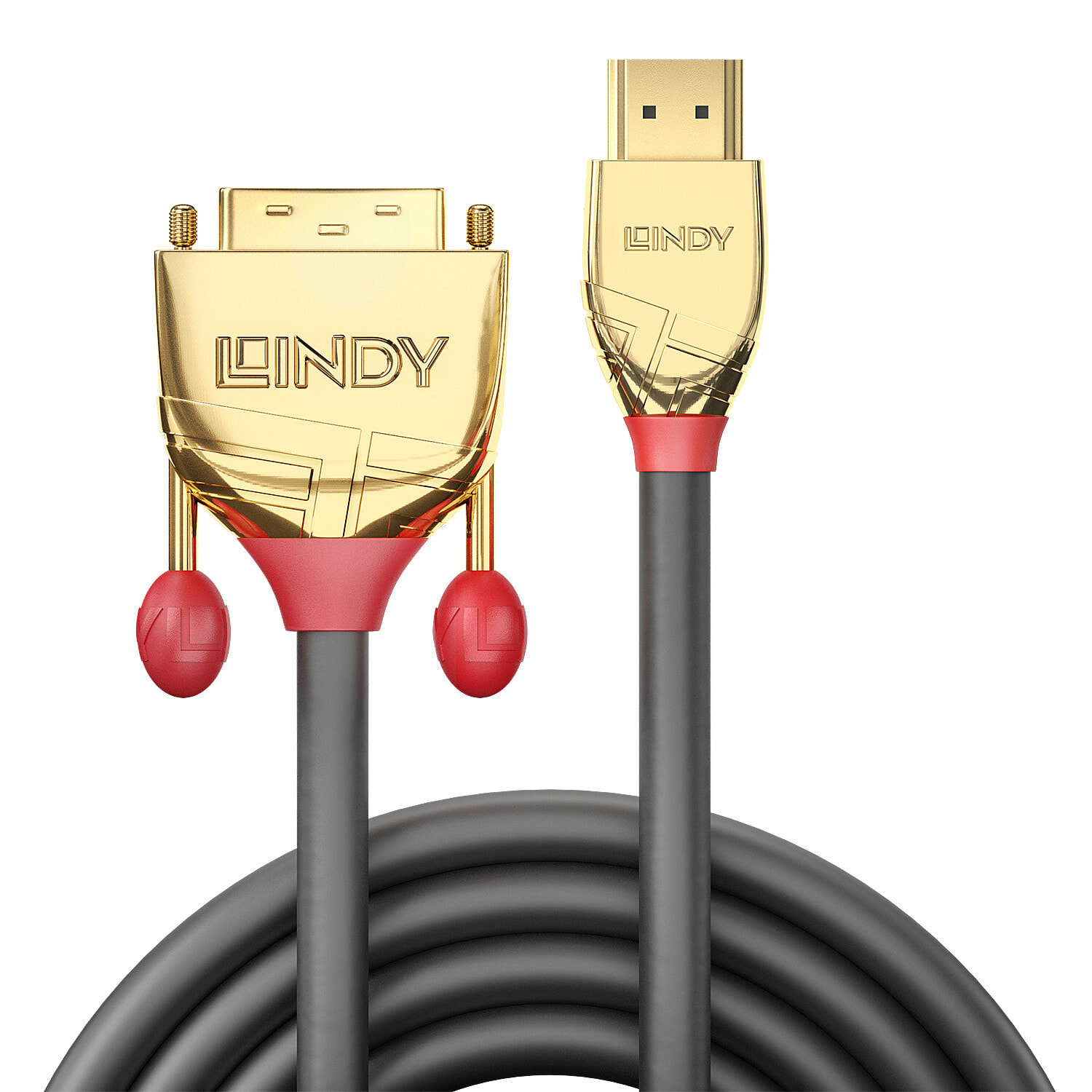 Lindy 36197 кабельный разъем/переходник HDMI DVI-D Серый