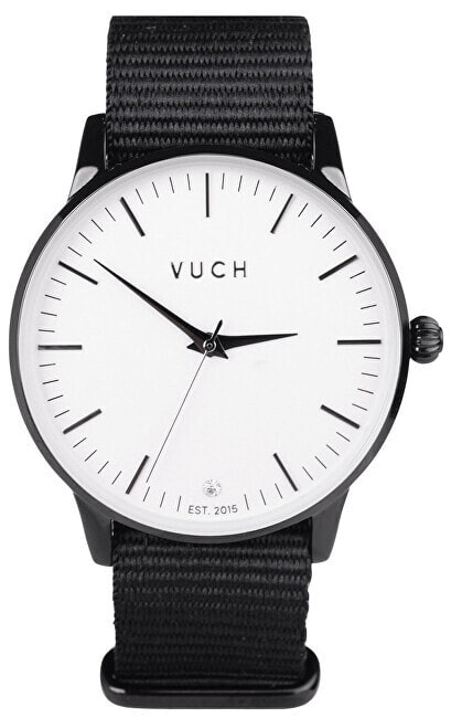 Мужские наручные часы с черным текстильным ремешком  Vuch  p1657