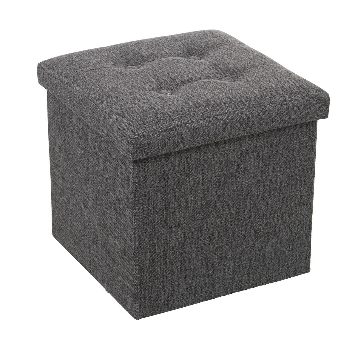 Pouffe Alexandra House Living Grey Polyester Textile 38 x 38 x 38 cm Foldable