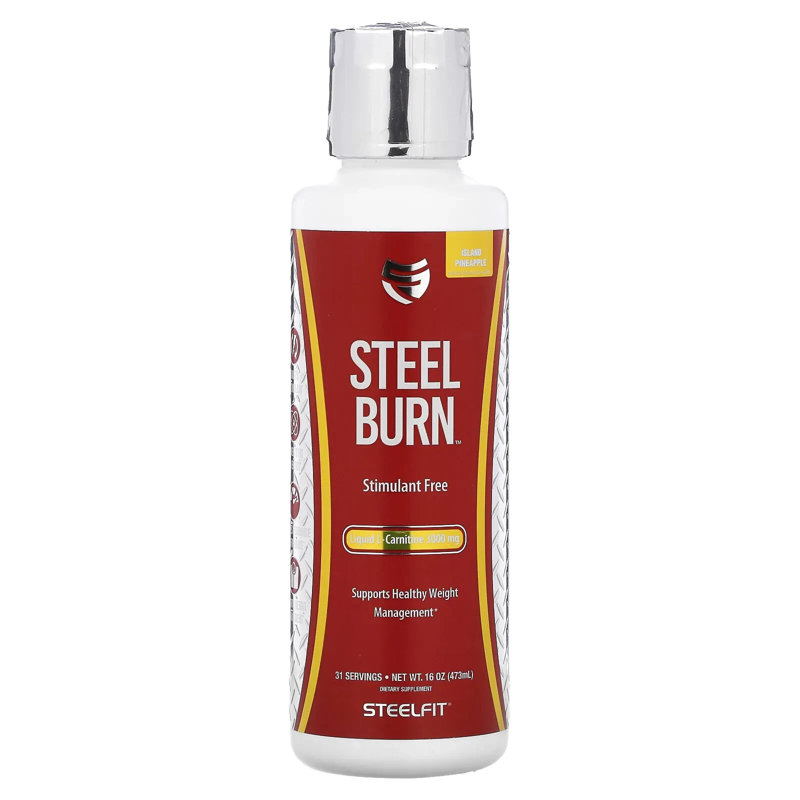 Steel Burn, Island Pineapple, 3,000 mg, 16 oz (473 mL)