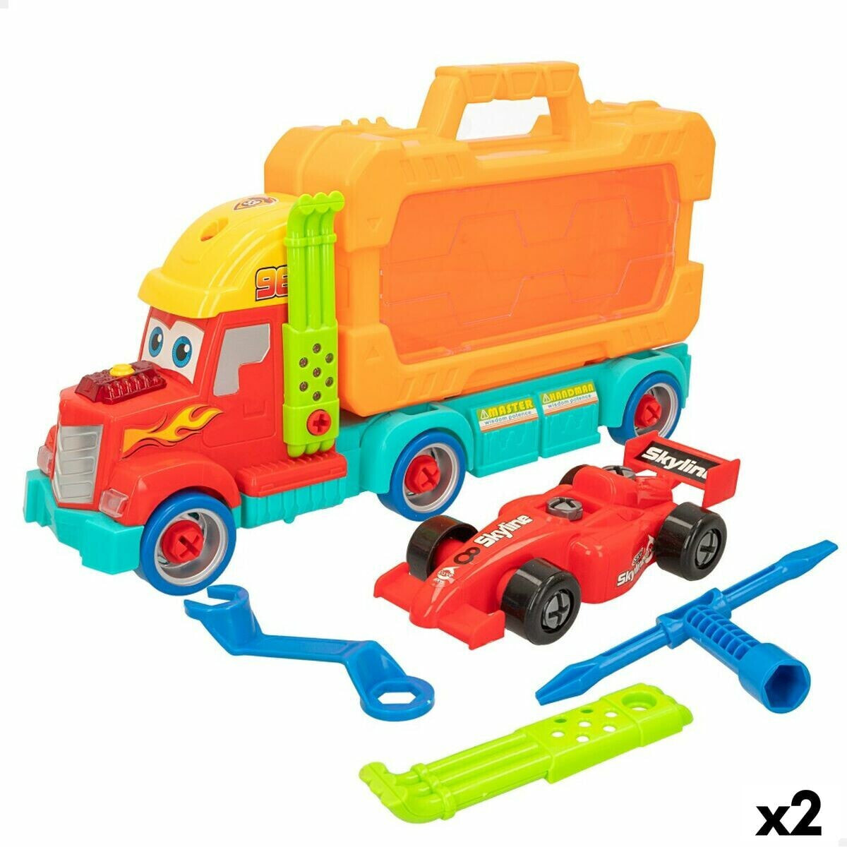 Vehicle Carrier Truck Colorbaby 43 x 23,5 x 10,5 cm (2 Units)