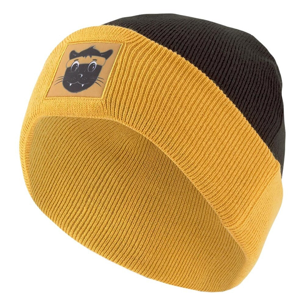 Мужская шапка черная желтая вязаная Puma Animal Classic Cuff Beanie Kids