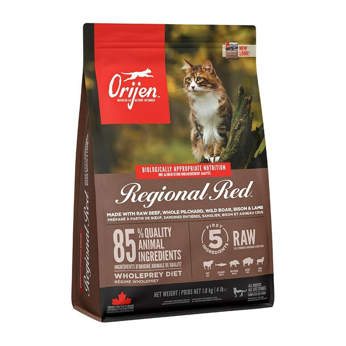 Корм для котов Orijen Regional Red Для взрослых Телятина Мясо ягненка Говядина Кабан 1,8 kg