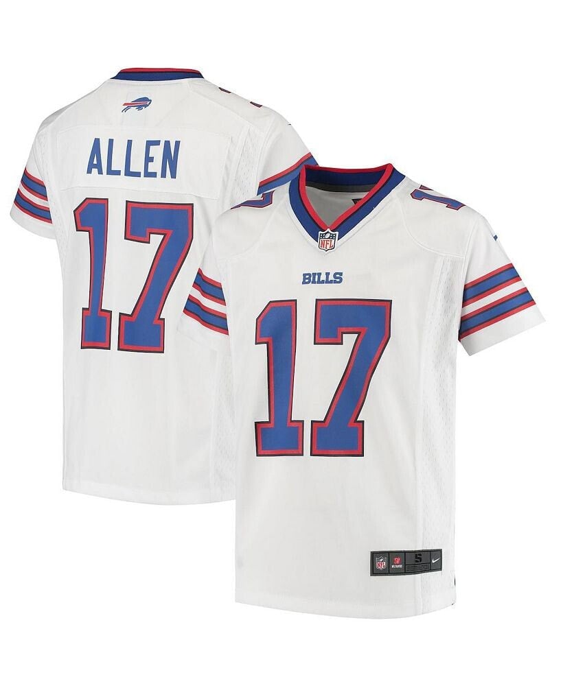 Youth Boys Josh Allen White Buffalo Bills Game Player Jersey