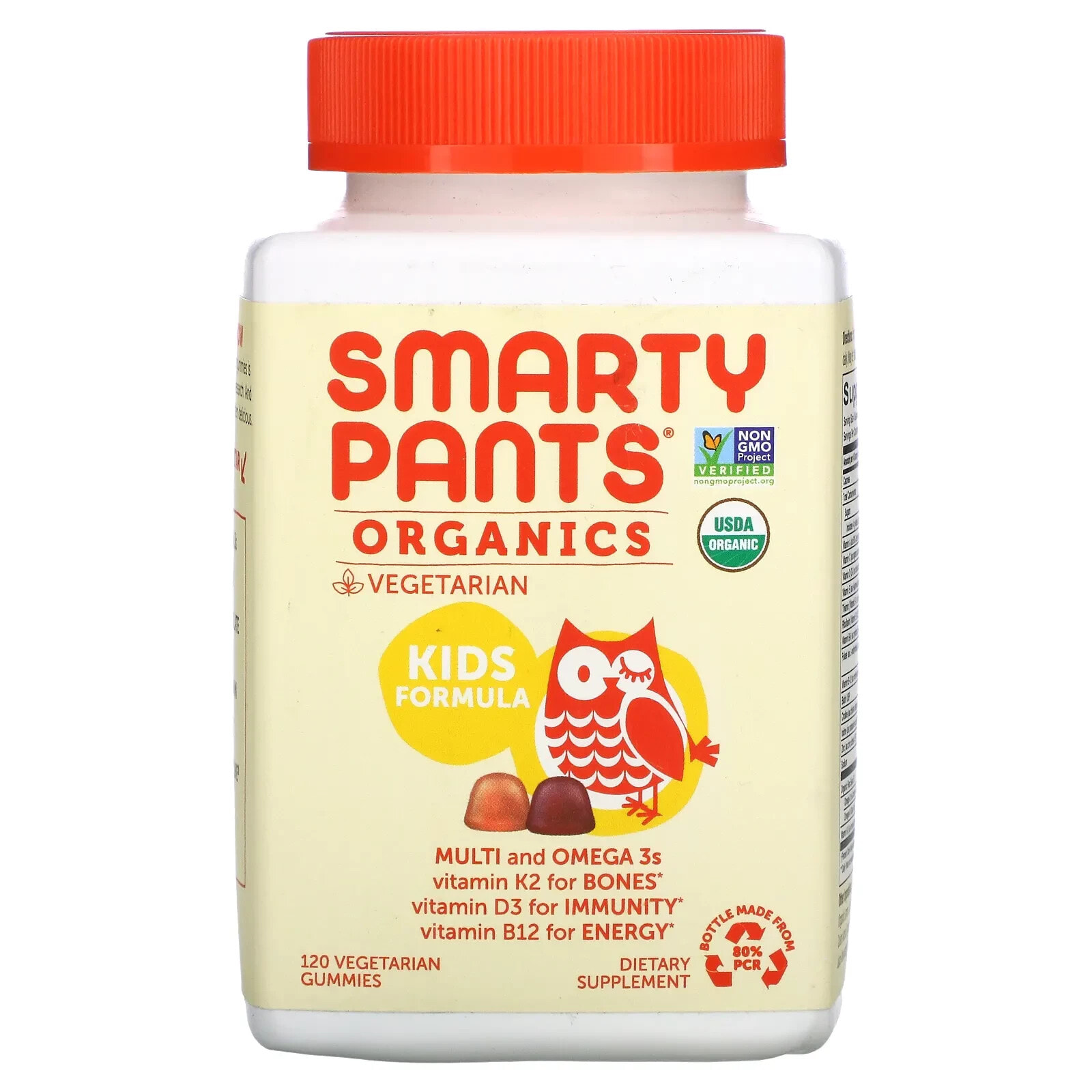 СмартиПэнтс, Organics, комплекс для детей, вишня и ягодный микс, 120 вегетарианских жевательных таблеток