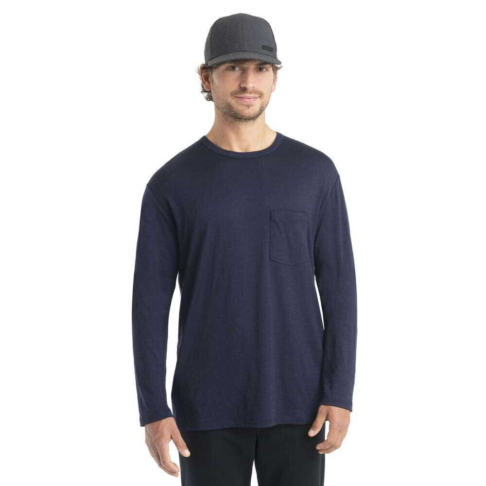 ICEBREAKER Granary Pocket Merino Long Sleeve T-Shirt