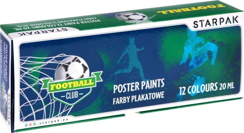 Starpak I FARBY PLAK 12KOL/20ML FOOTBALL STK FOL 6/2