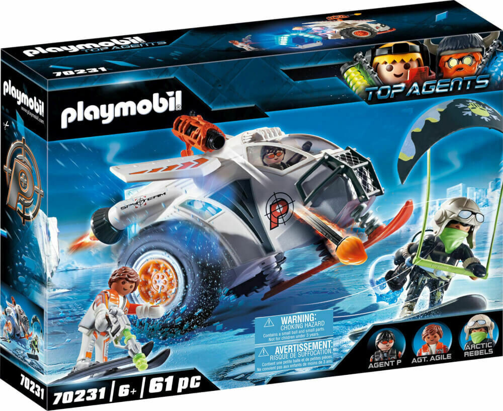 Игровой набор с элементами конструктора Playmobil Top Agents 70231 Снежный планер шпионской команды