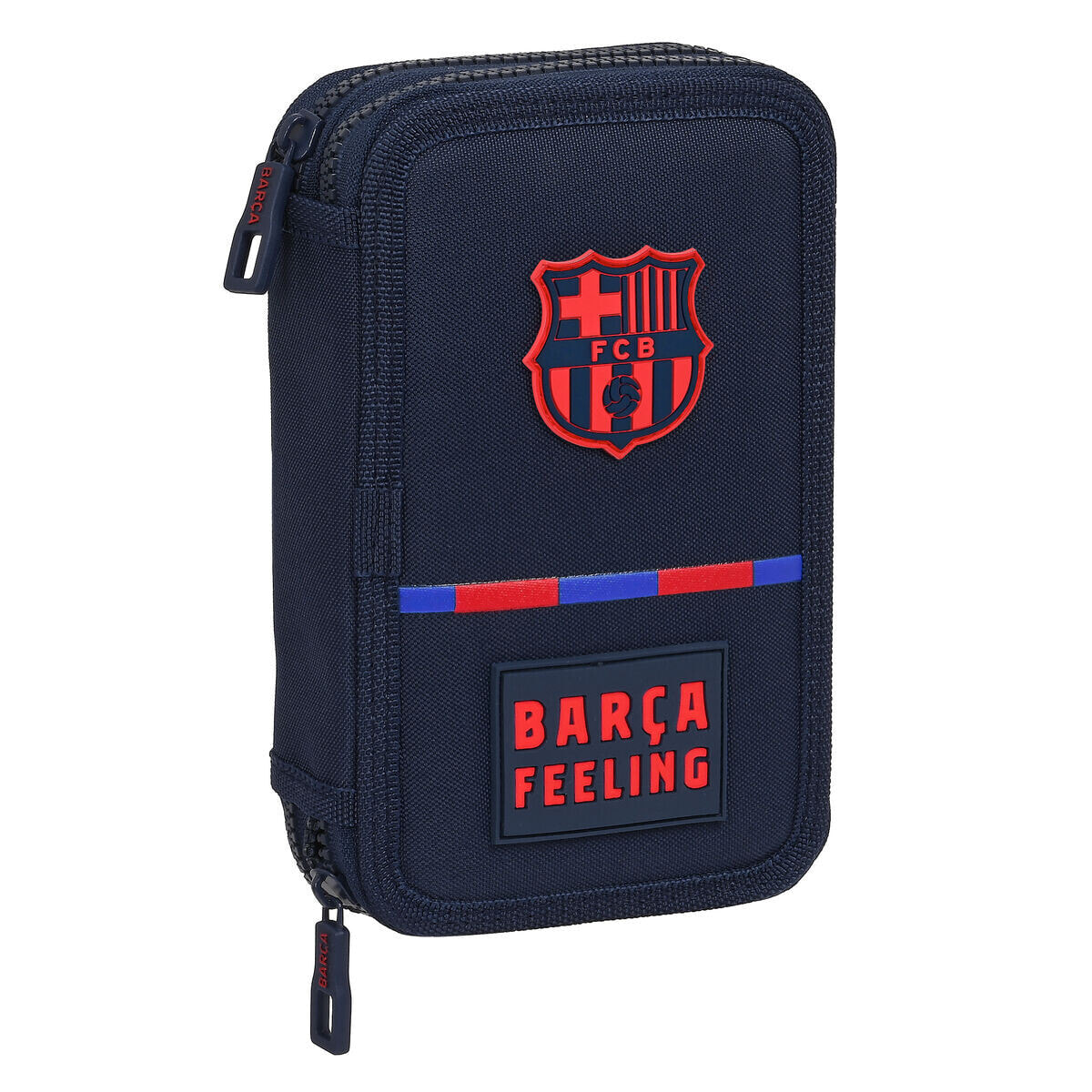 School Case with Accessories F.C. Barcelona Navy Blue 12.5 x 19.5 x 4 cm (28 Pieces)