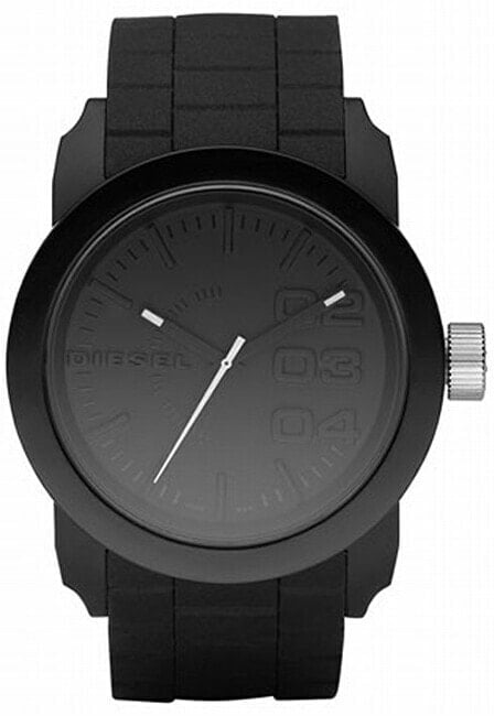 Мужские наручные часы черные с силиконовым ремешком DZ1437 Diesel