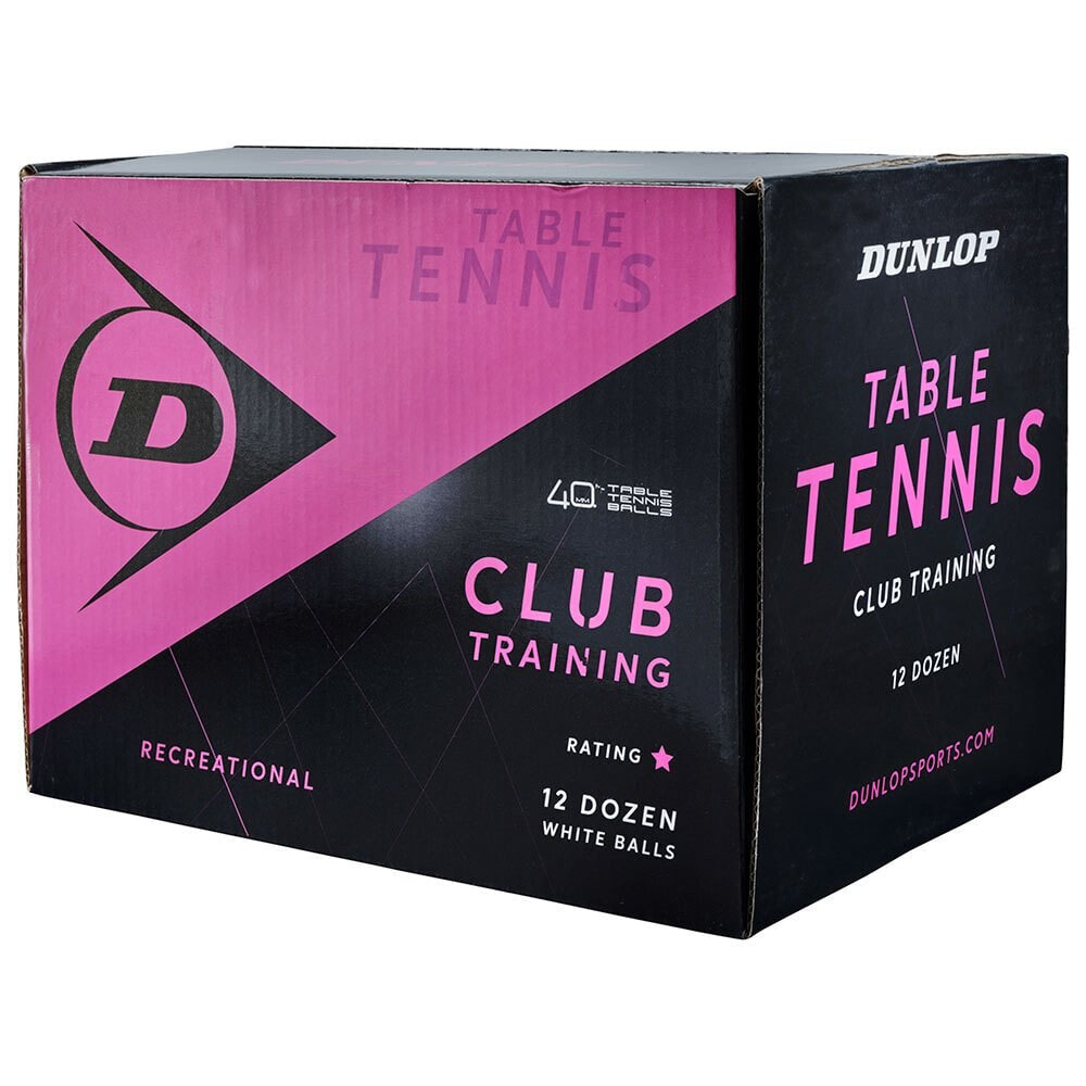 DUNLOP 40+ Club Training Table Tennis Balls