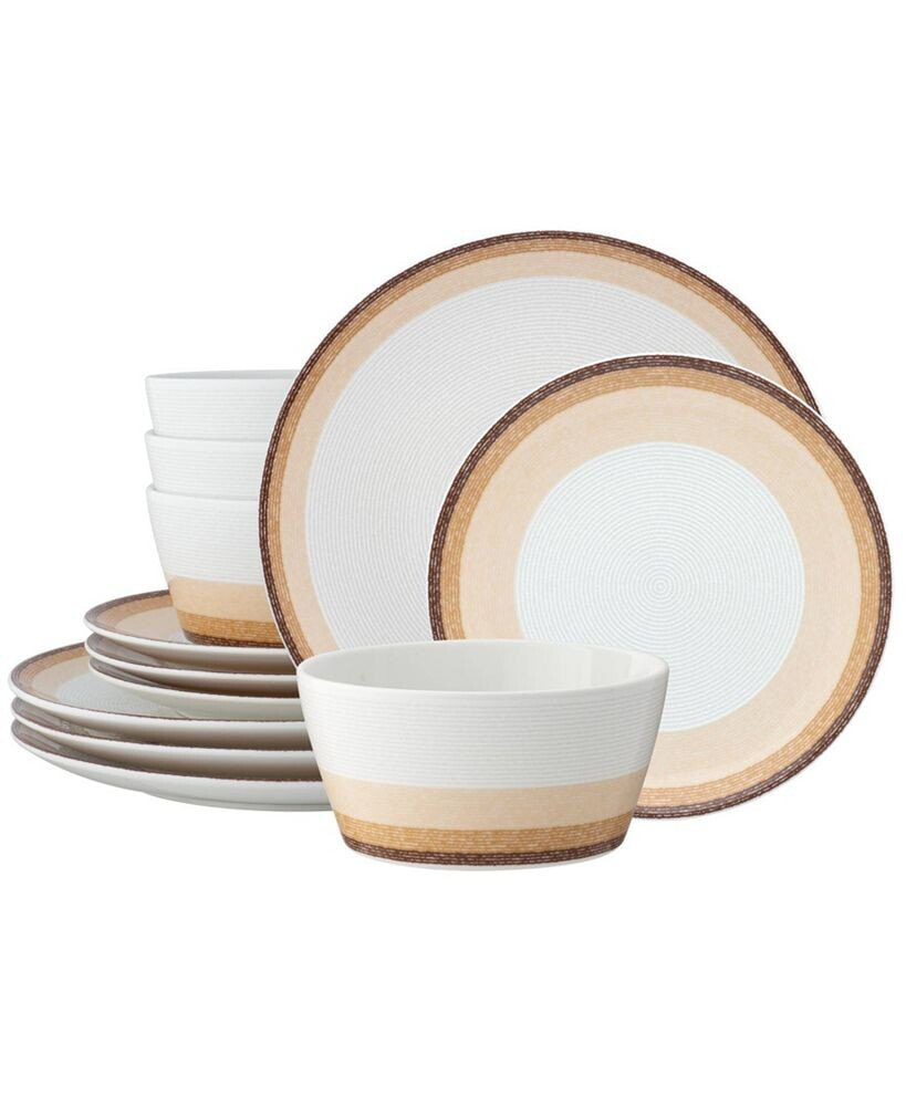 Noritake colorscapes Layers 12 Piece Coupe Dinnerware Set
