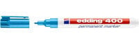 EDDING 400 - Light Blue - Bullet tip - Plastic - 1 mm - Cardboard - Glass - Leather - Metal - Plastic - Wood