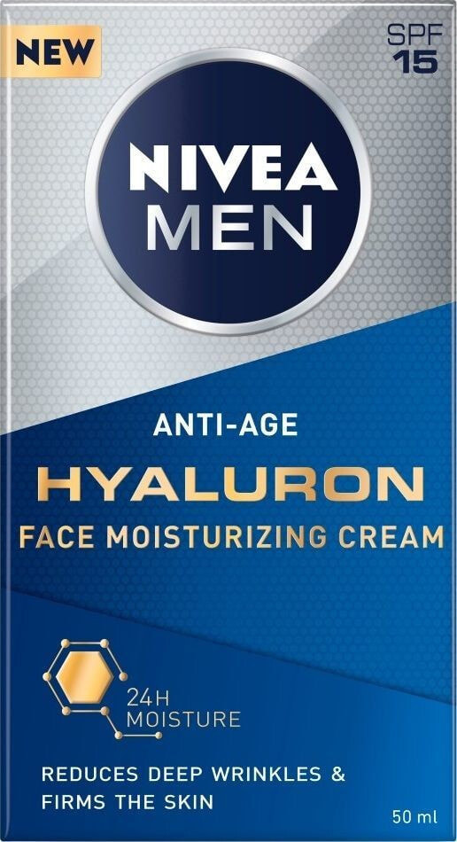 Nivea Men Anti-Age Hyaluron Face Moisturizing Cream Мужской увлажняющий антивозрастной крем с гиалуроновой кислотой 50 мл