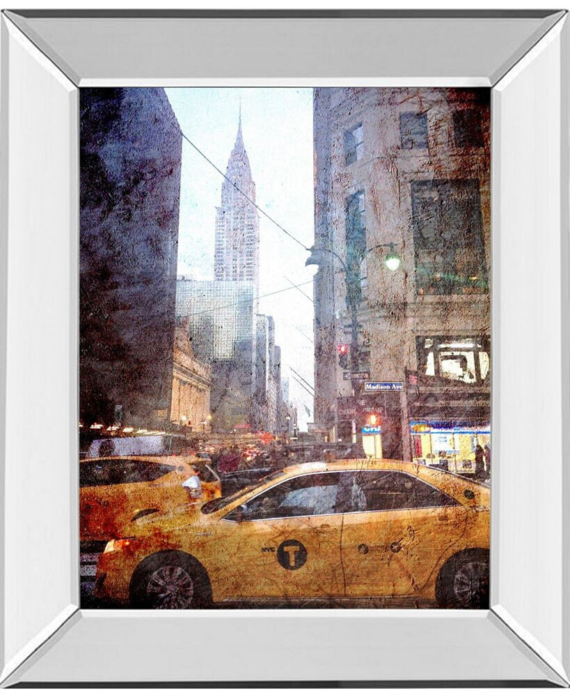 Classy Art rainy Madison Ave by Acosta Mirror Framed Print Wall Art, 22