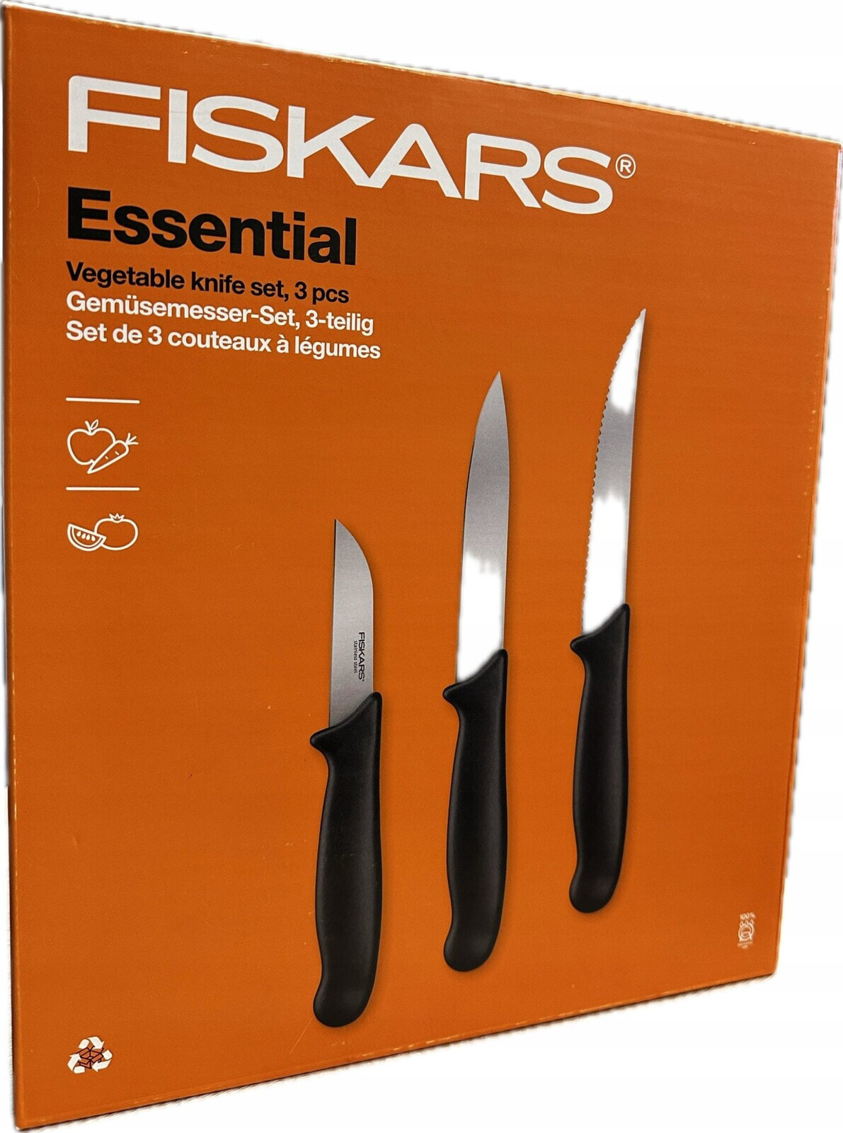 Fiskars FISKARS ZESTAW 3 NOŻY DO WARZYW ESSENTIAL