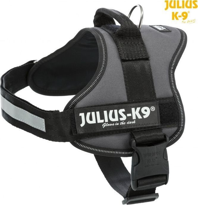Trixie Julius-K9® Powerharness® dog harness, anthracite, 0 / M – L: 58–76 cm / 40 mm