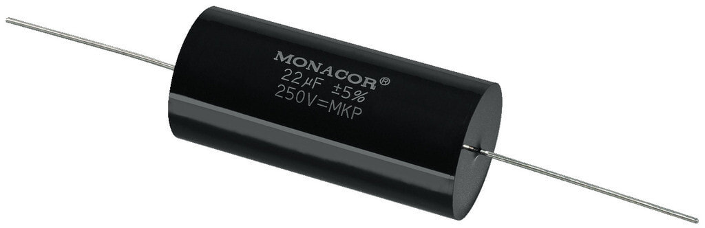 Monacor MKPA-220 конденсатор Черный Цилиндрический