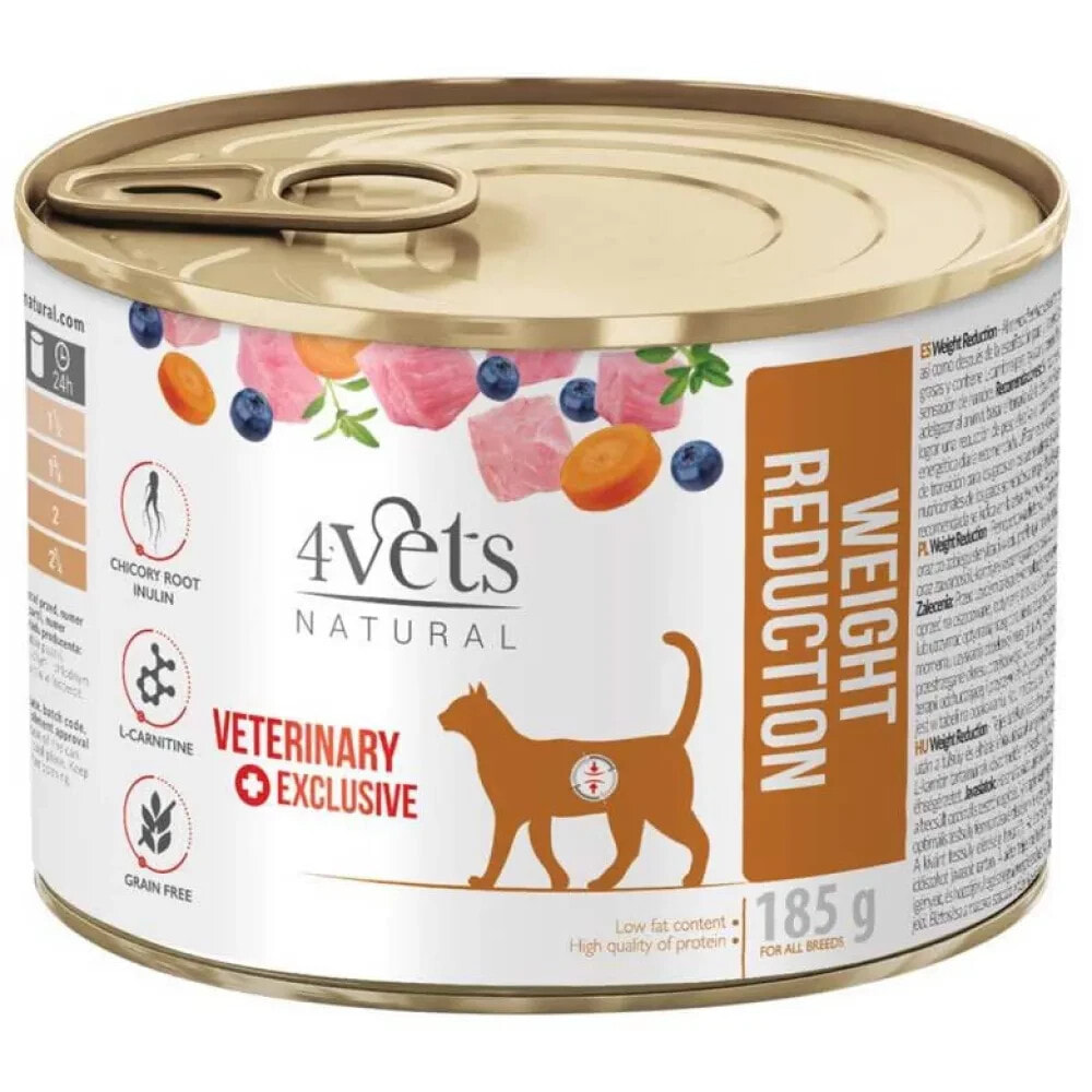 4VETS Natural Weight Reduction wet food for cat 185g