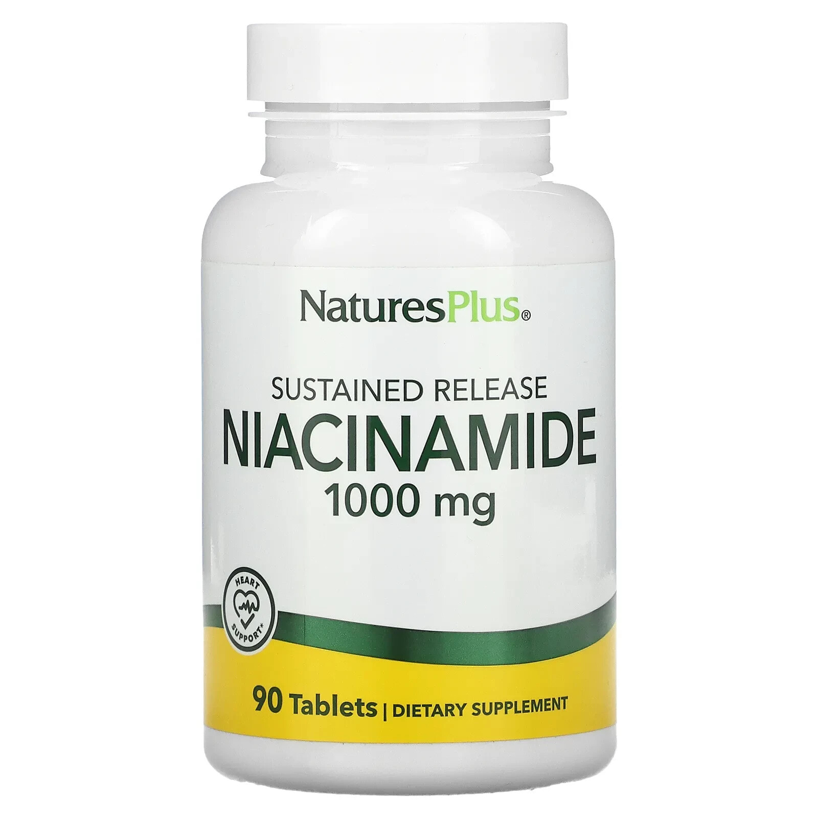 NaturesPlus, Sustained Release Niacinamide, 1000 mg, 90 Tablets