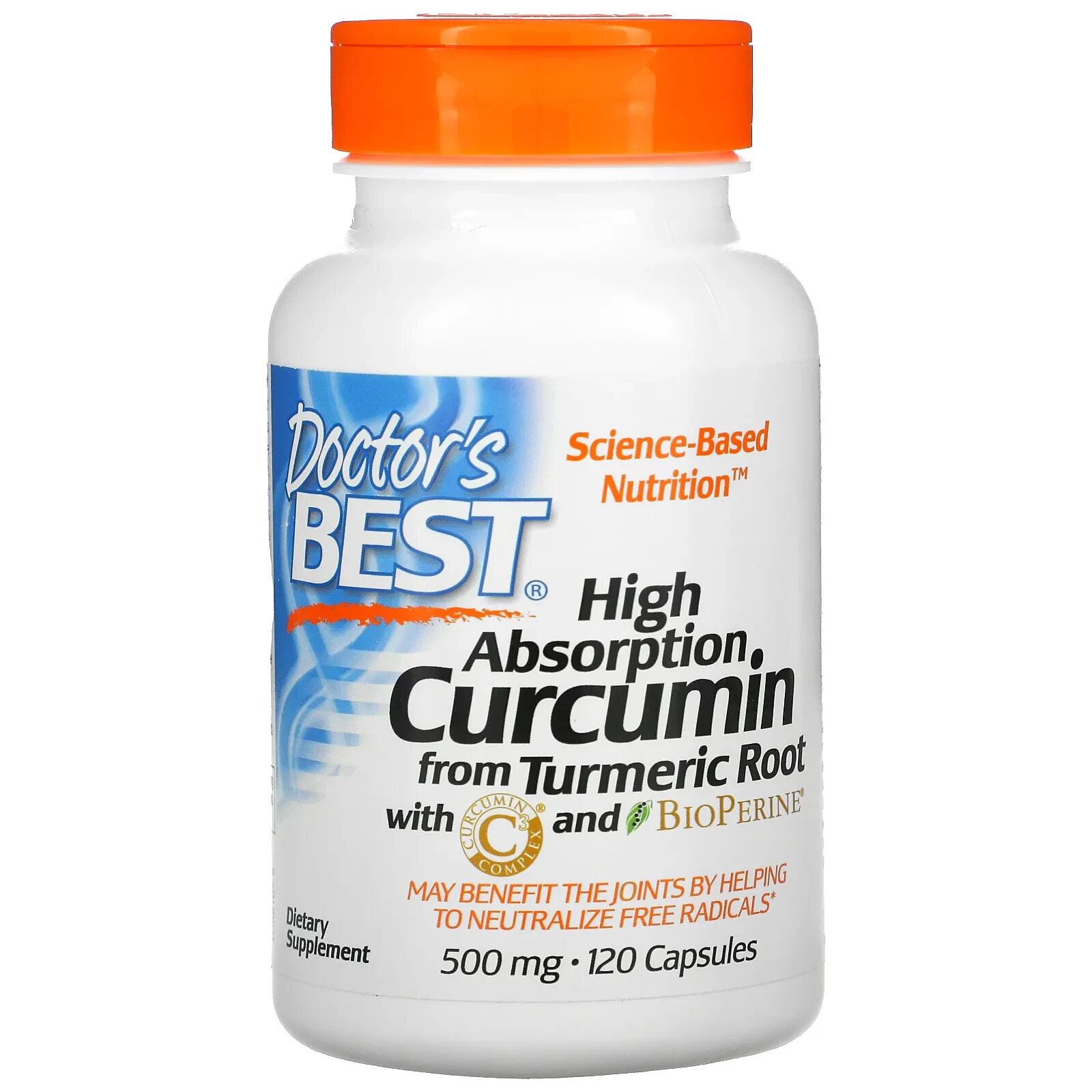 High Absorption Curcumin, 1,000 mg, 120 Veggie Caps (500 mg Per Capsule)